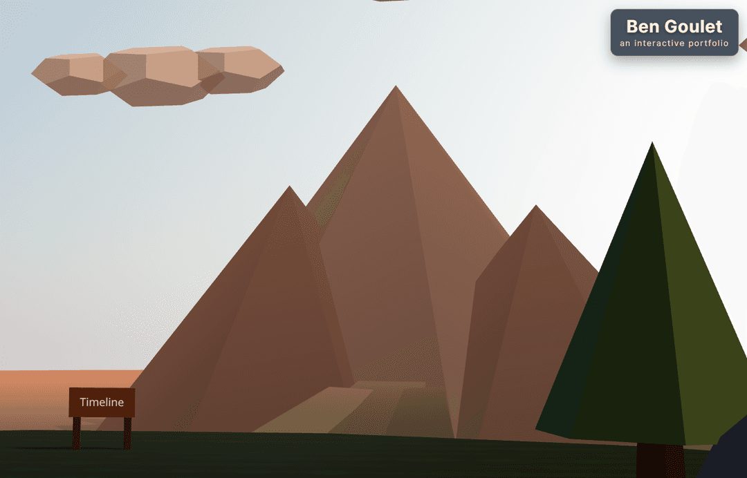 A low-poly mountain landscape from the Chasing 50 project